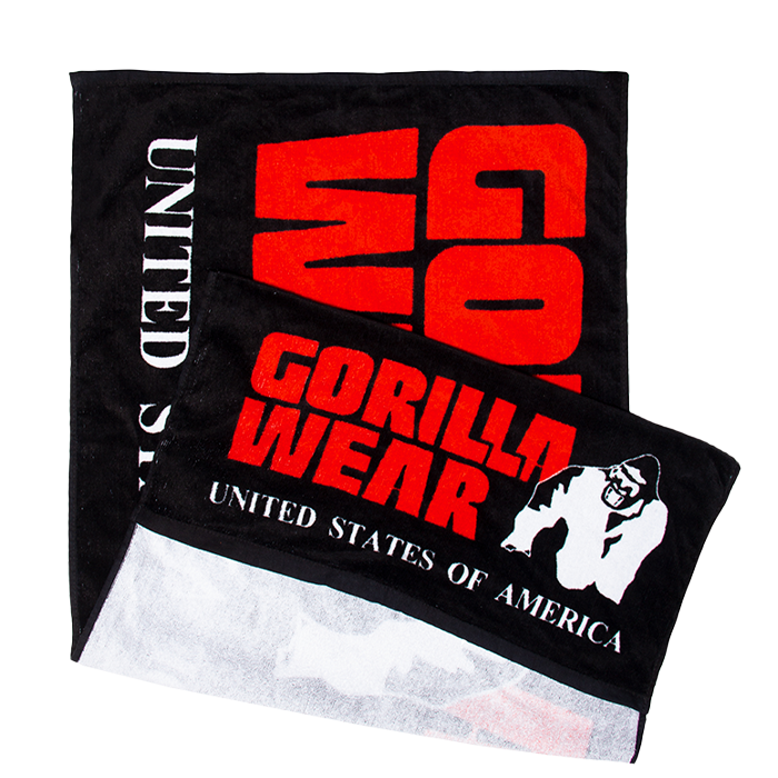 Gorilla Wear Functional Gym Towel Black/Red