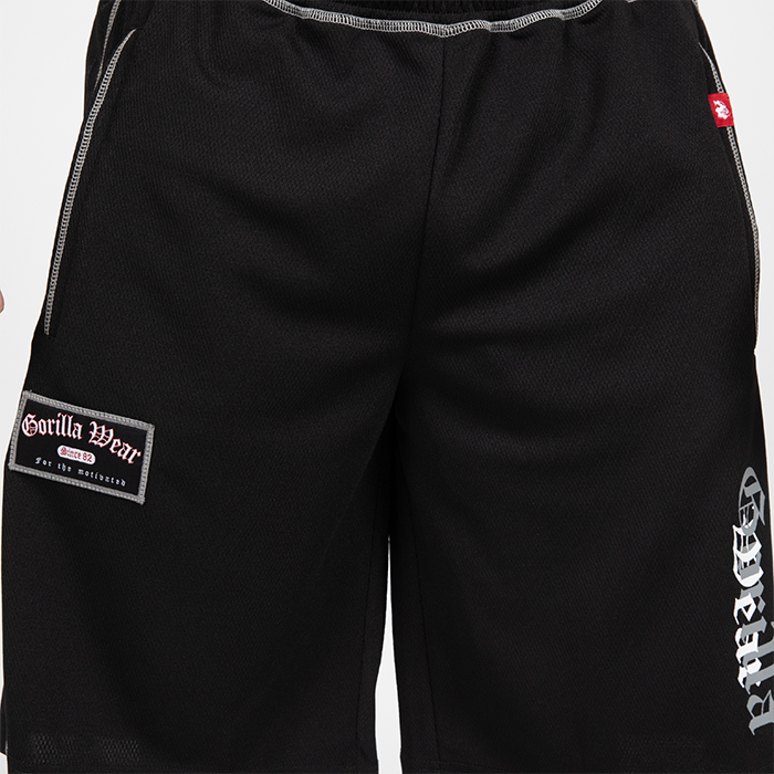 Marlow Mesh Shorts Musta Harmaa