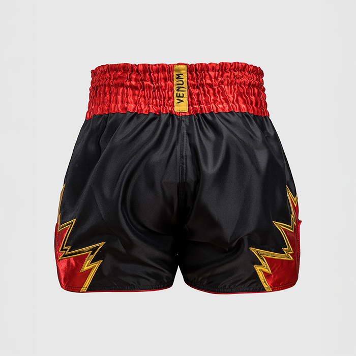 Inferno Muay Thai Shorts Musta Kulta Punainen