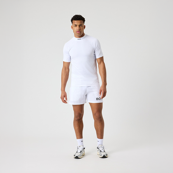Mock Neck T-paita Valkoinen