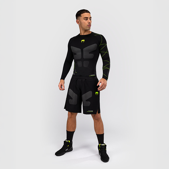 Training Camp 4.0 Rashguard Pitk&auml;hihainen Musta Vihre&auml;