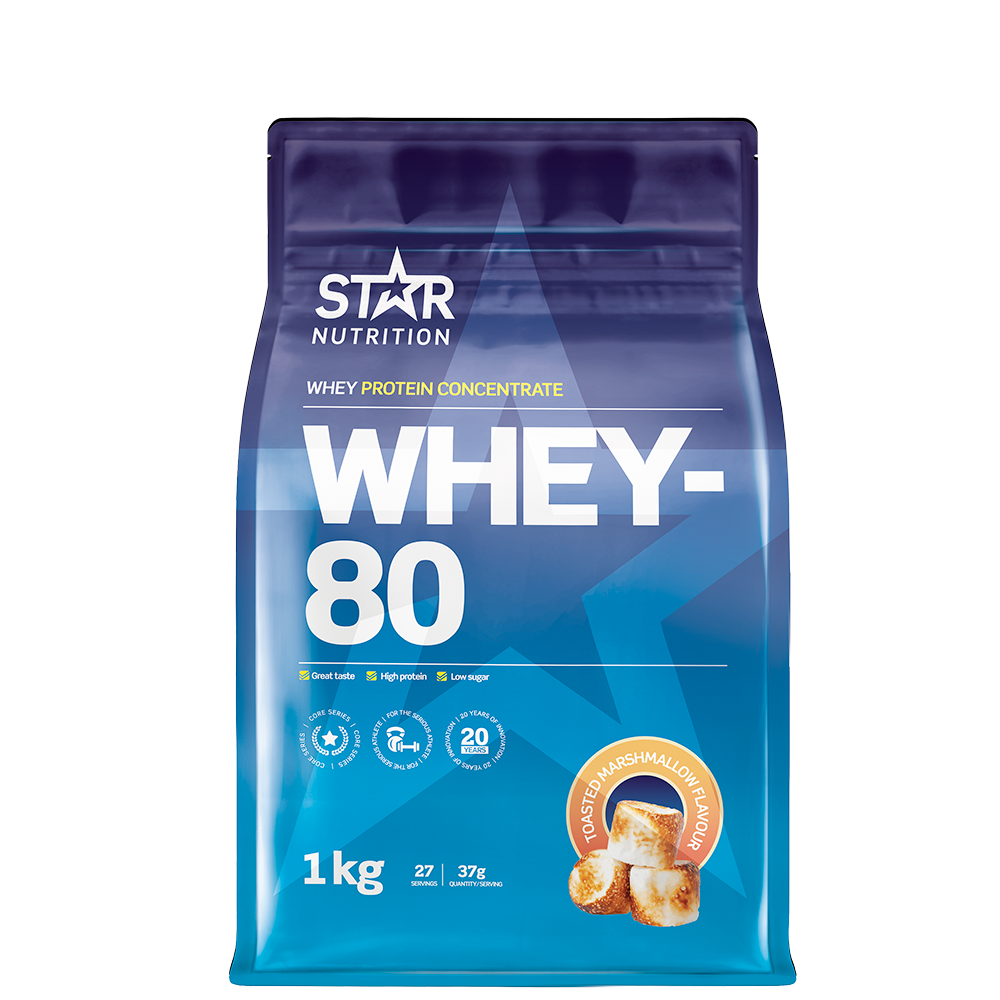 Whey-80 Heraproteiini 1 kg Toasted Marshmallow
