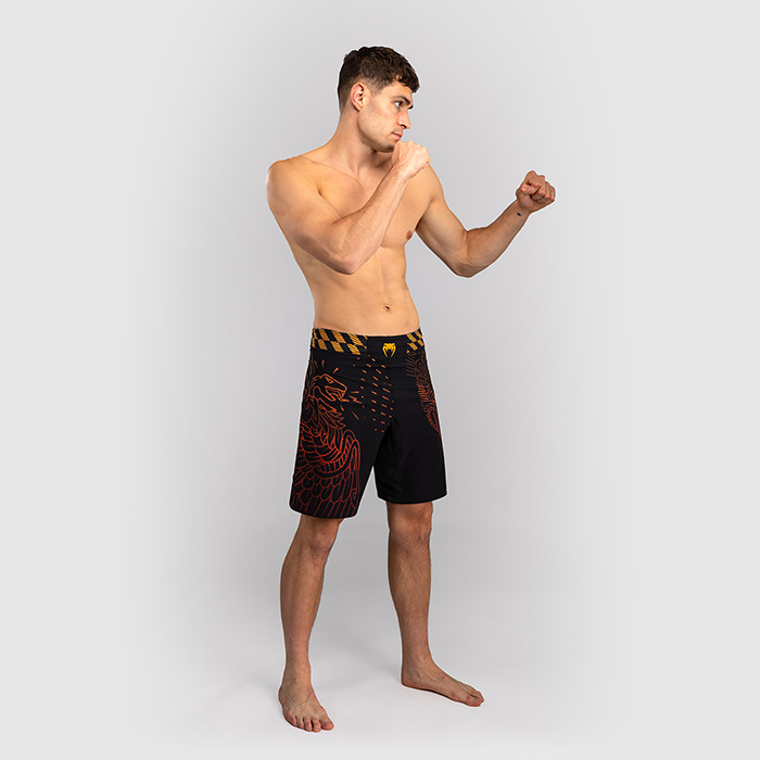 Venum Quetzal Fury Fightshortsit Musta Punainen Oranssi