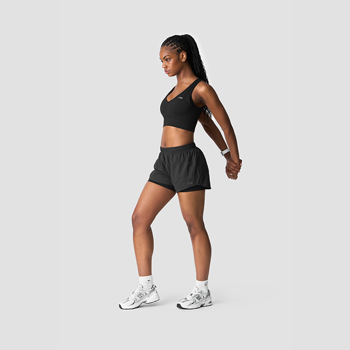 Ribattu Seamless Cropped Treenitoppi Musta  