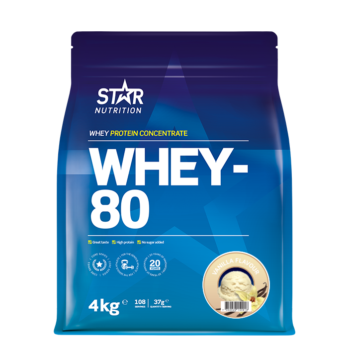 Whey-80 Heraproteiini 4 kg vanilj