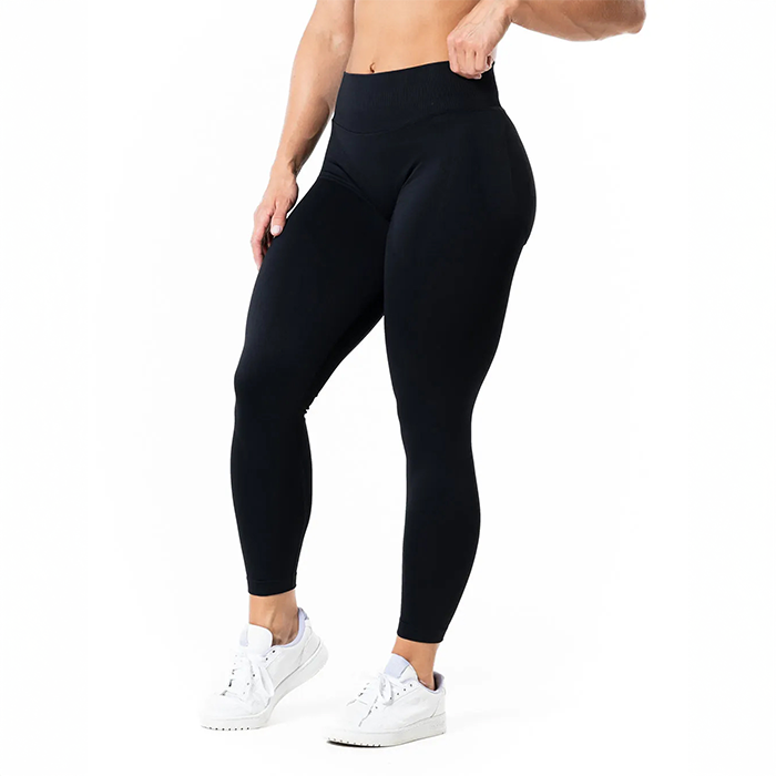 Aura Seamless Scrunch Trikoot Petite Musta