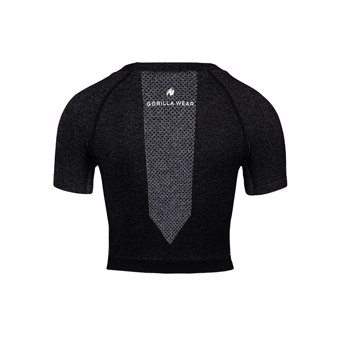Selah Seamless Crop Top, Black