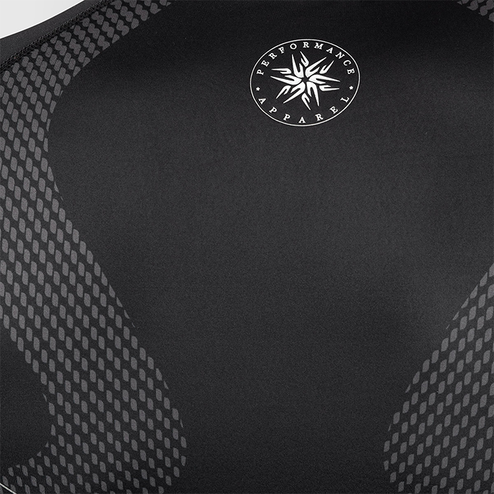 Nexus Rashguard Pitk&auml;hihainen Musta Hopea
