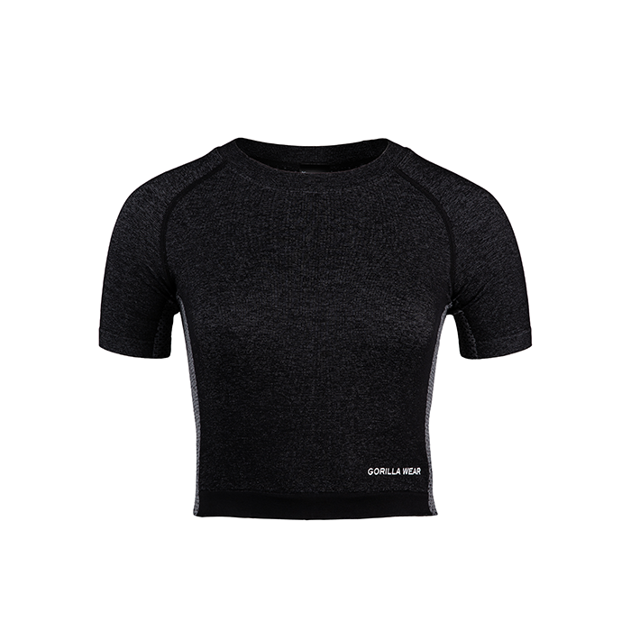 Selah Seamless Crop Top, Black