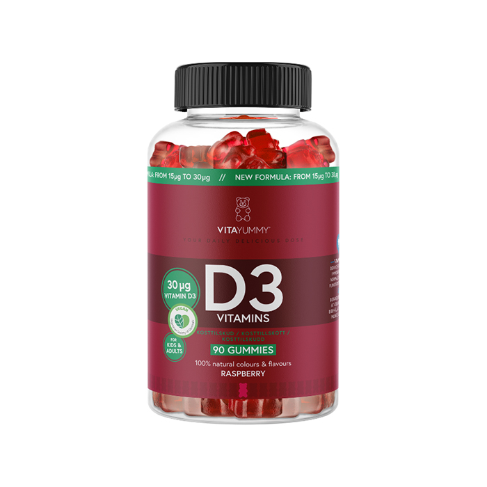 D3 Vitamins Hallon 90 st Gummies