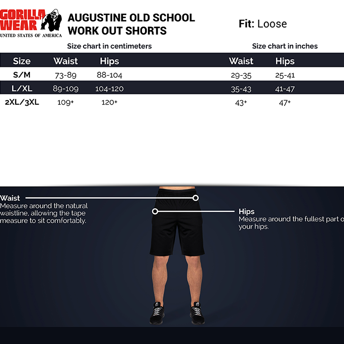 Augustine Old School -shortsit, musta/punainen