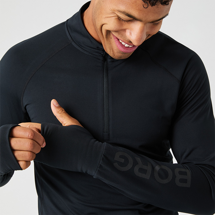 Midlayer Half-Zip Musta