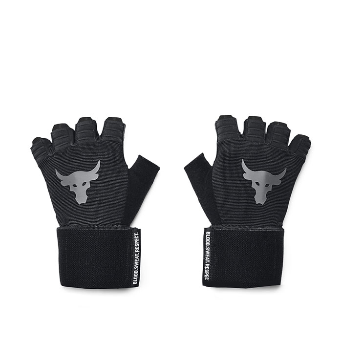 UA Project Rock Training Glove Black/White