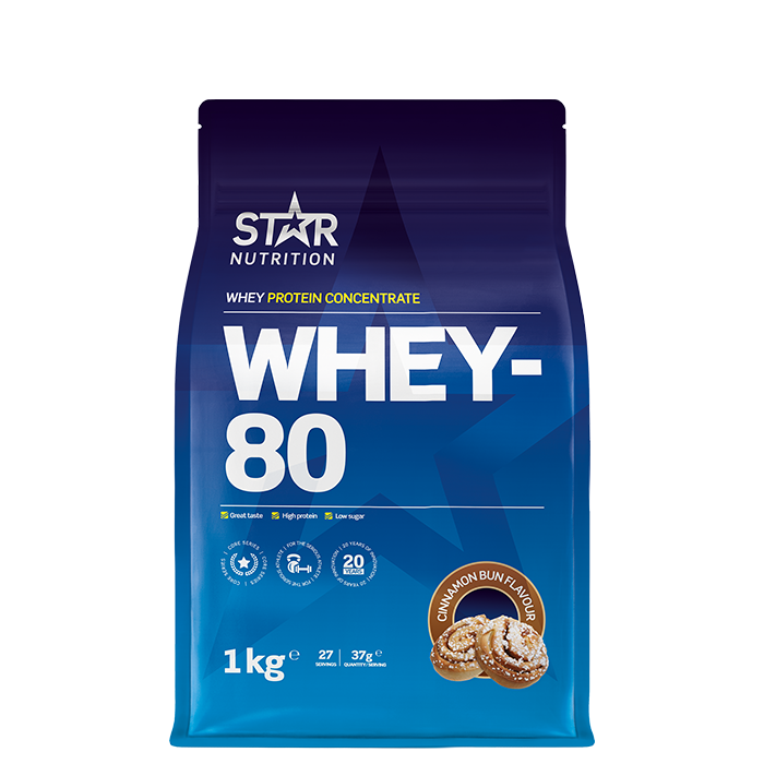 Whey-80 Heraproteiini 1 kg Cinnamon bun