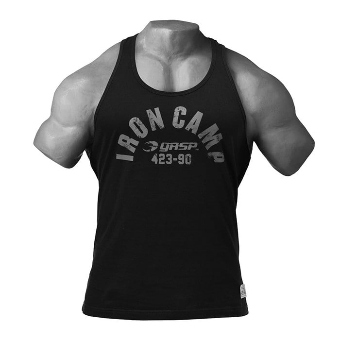 GASP Throwback Tank Wash Black