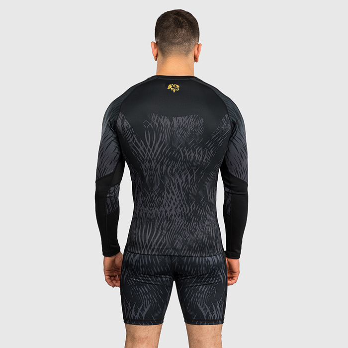 Venum X Chimaev Wild Borz Rashguard Pitk&auml;hihainen Musta Harmaa