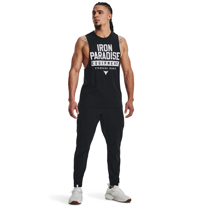 UA Project Rock Iron Muscle Tank, Black