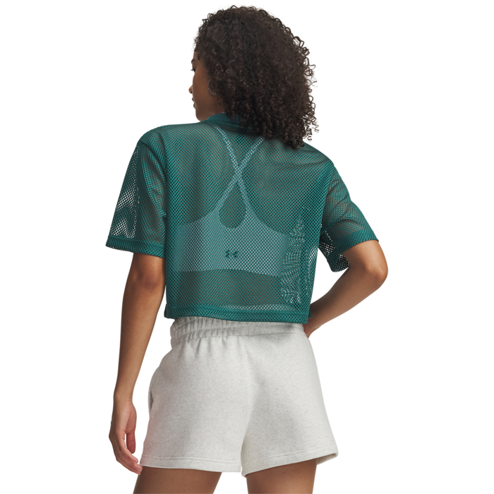 Football Mesh Crop Tee Vihre&auml;