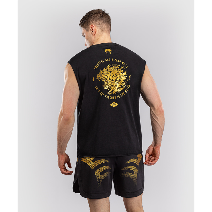 VENUM X MIKE TYSON TIGER Cotton Hihaton T-paita Musta/Kulta