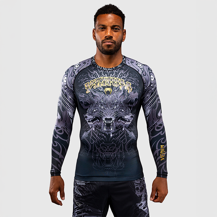 Venum Wolf Atak Rashguard Pitk&auml;hihainen Musta Harmaa