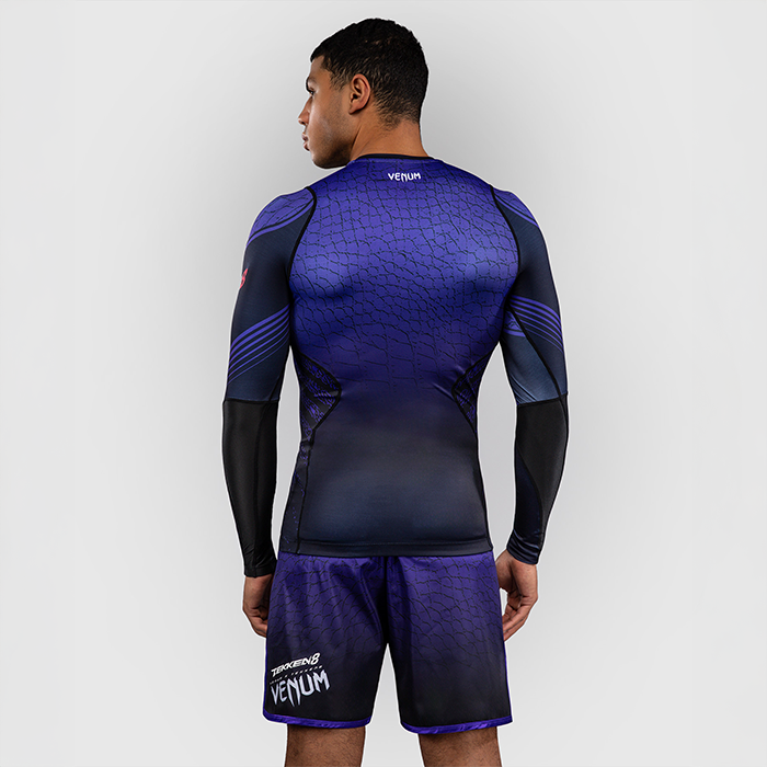Venum x TEKKEN 8 Pitk&auml;hiha Rashguard Kazuya Musta Lila