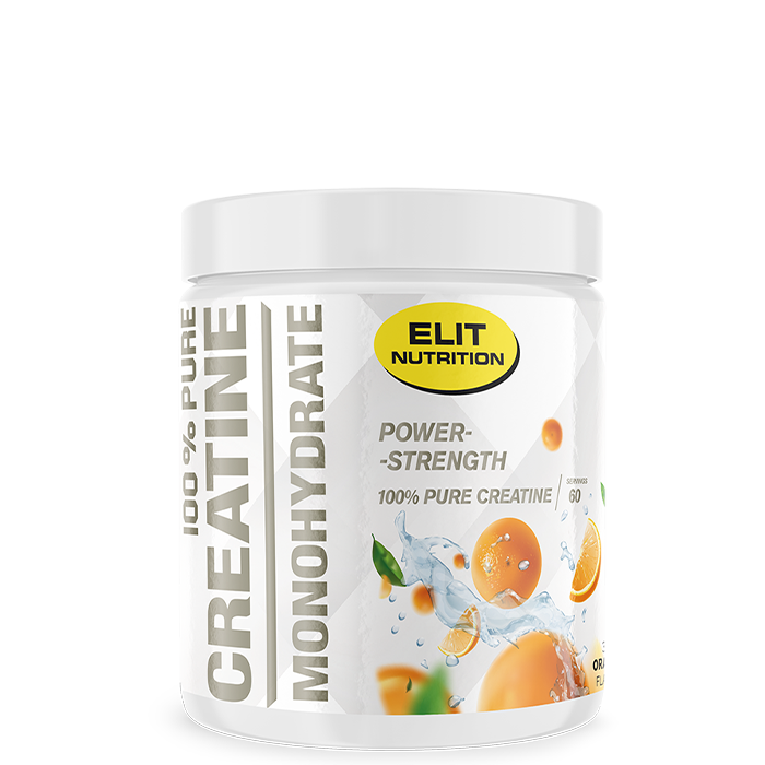 ELIT 100 % puhdasta kreatiinimonohydraattia 300 g orange