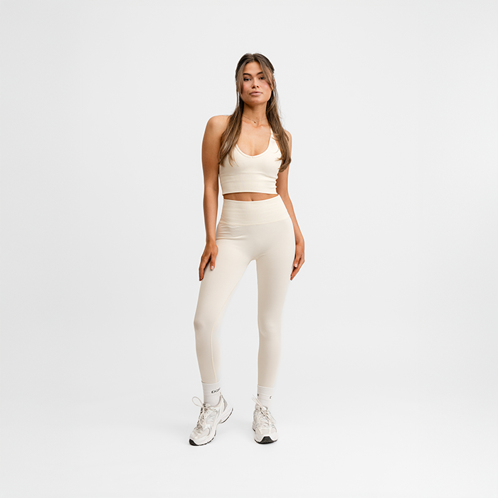 Seamless Scrunch Tights Valkoinen