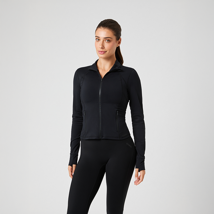 Borg Soft Zip Paita Musta