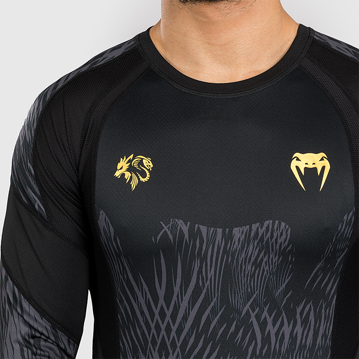 Venum X Chimaev Wild Borz Rashguard Pitk&auml;hihainen Musta Harmaa