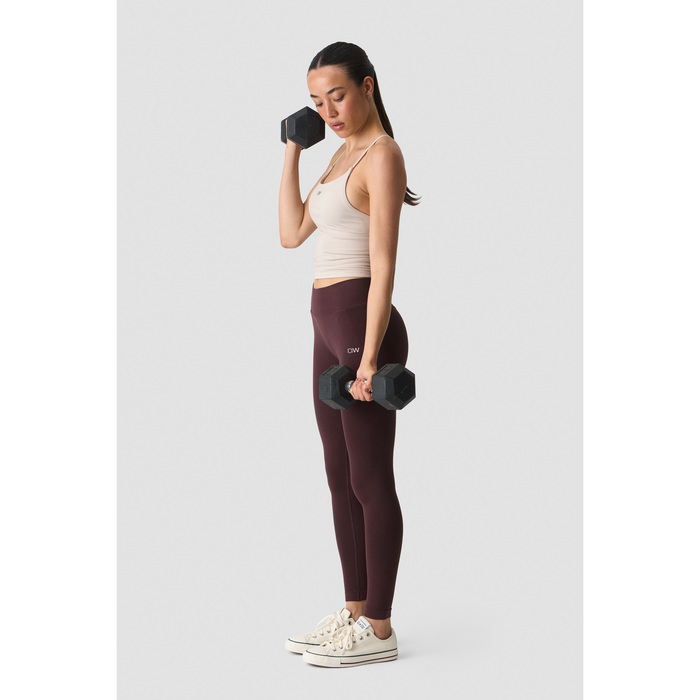 Smooth Seamless V-muotoiset Mid Rise Trikoot Ruskea
