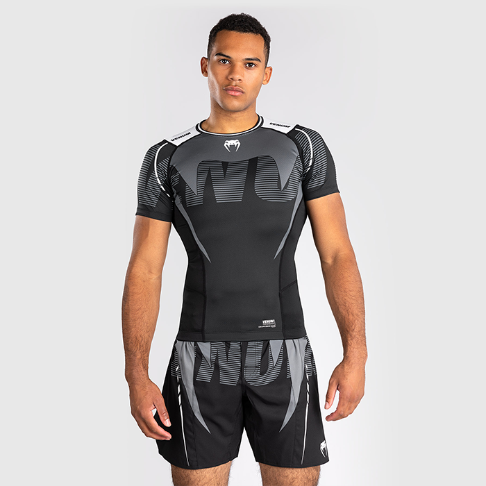 Venum Adrenaline Rashguard Lyhythihainen Musta Harmaa