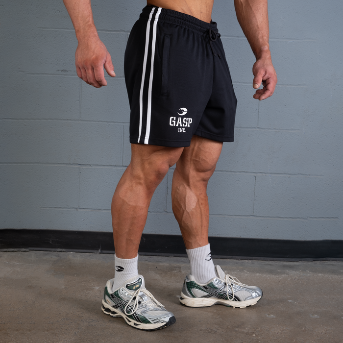 2 Stripe St. Mesh -shortsit, musta/valkoinen