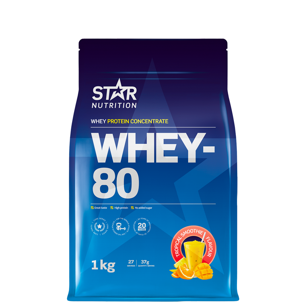 Whey-80 Heraproteiini 1 kg Tropical Smoothie