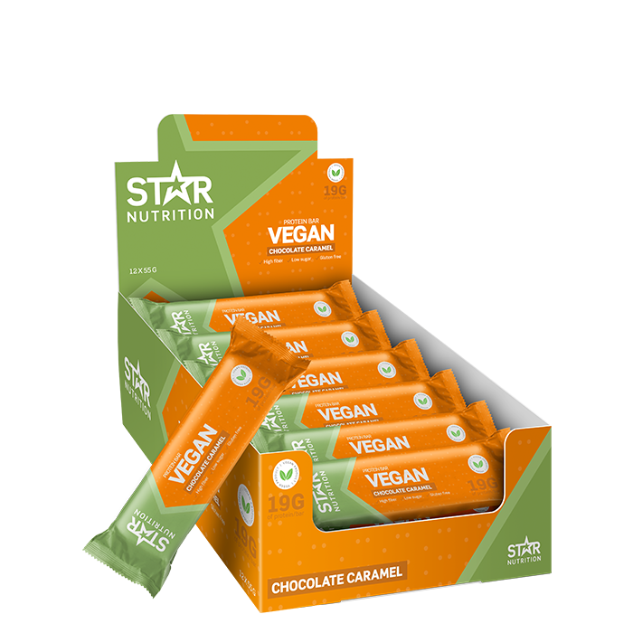 12 x Vegaaninen proteiinipatukka 55 g caramel_chocolate