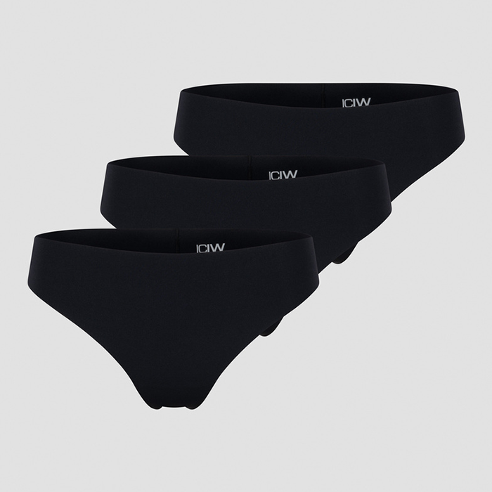 ICANIWILL Soft Thong 3-pack Black