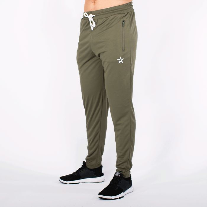 Star Tapered Mesh Pants, Olive