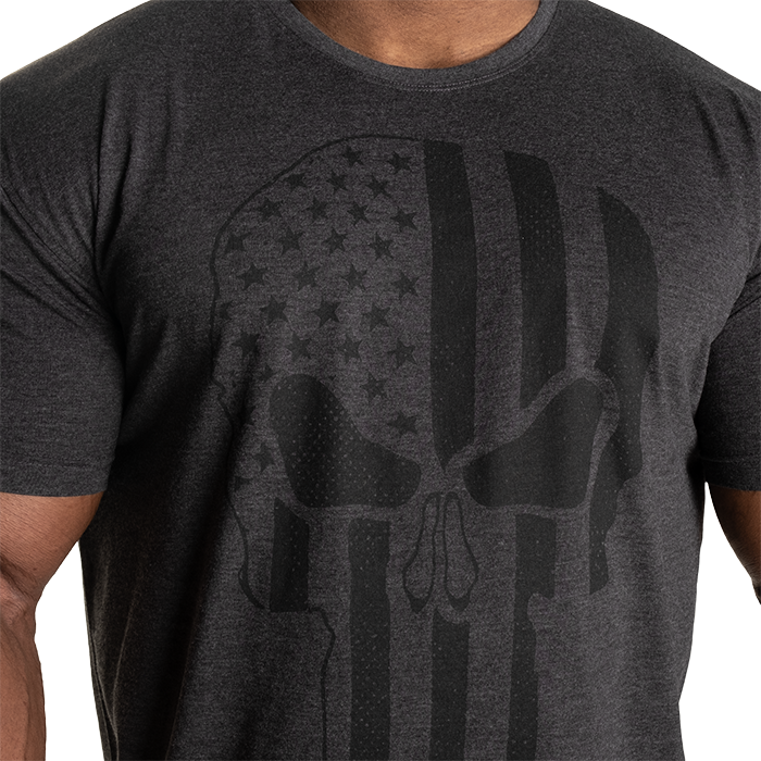 Skull Standard Tee, Dark Grey Melange