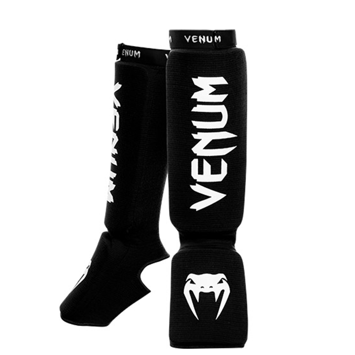 Venum Kontact Shin guards, Black/White