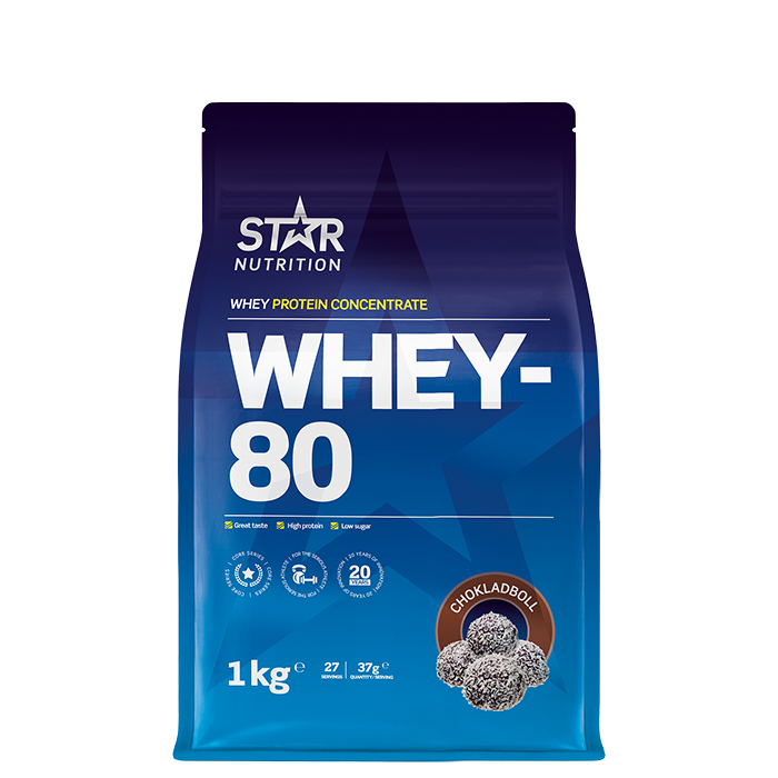 Whey-80 Heraproteiini 1 kg Chokladboll