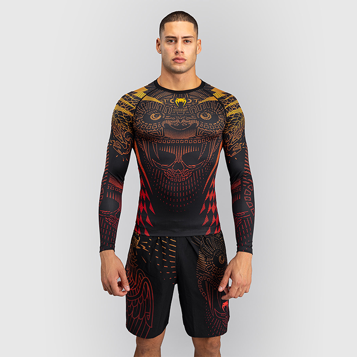 Venum Quetzal Fury Rashguard Musta Punainen Oranssi