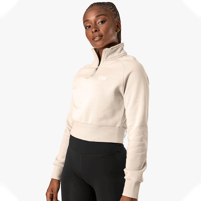 Essential Cropped Sweater Beige